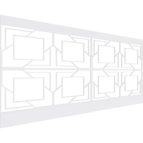 Ekena Millwork 44"H x 94 1/2"W Monument PVC Wainscot Paneling Kit WPK44X94MMT - main